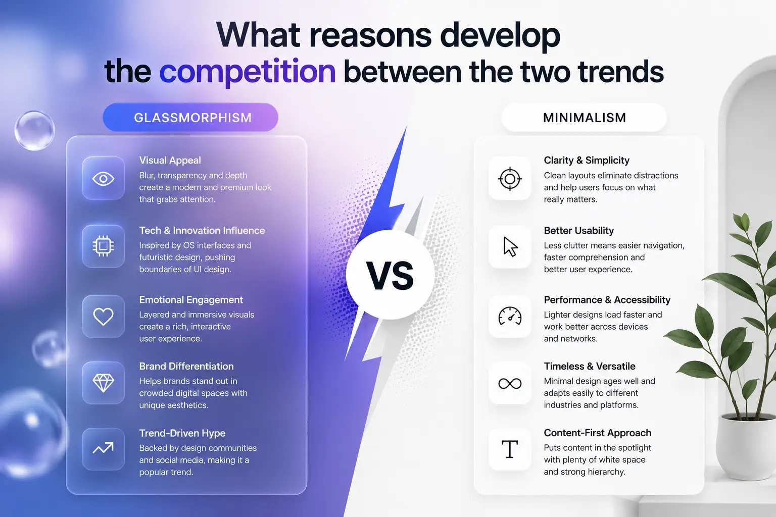 What reasons develop the competition between the two trends